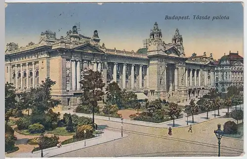 (47131) AK Budapest, Börsenpalast, Tözsdepalota 1918