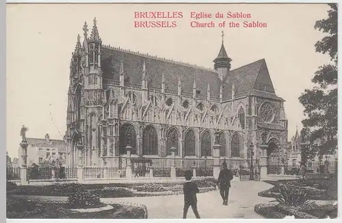 (47095) AK Brüssel, Bruxelles, Kirche, Eglise du Sablon, vor 1945