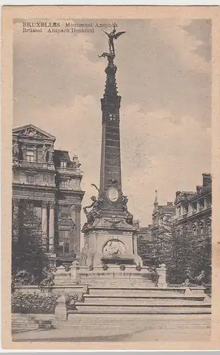 (47083) AK Brüssel, Bruxelles, Monument Anspach, vor 1945