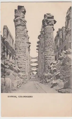 (47081) AK Karnak, Säulengang, Colonnades, bis um 1905