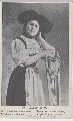 (47068) AK Elsässer Frauentracht 1916