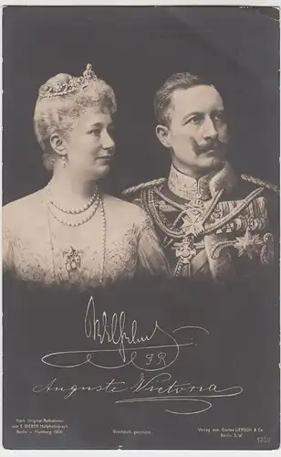 (47033) Foto AK Kaiser Wilhelm II., Auguste Victoria 1907
