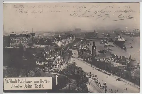 (46999) Foto AK Hamburg, St. Pauli Fährhaus am Hafen, 1930