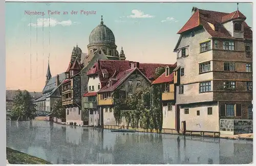 (46852) AK Nürnberg, Partie an der Pegnitz, 1911