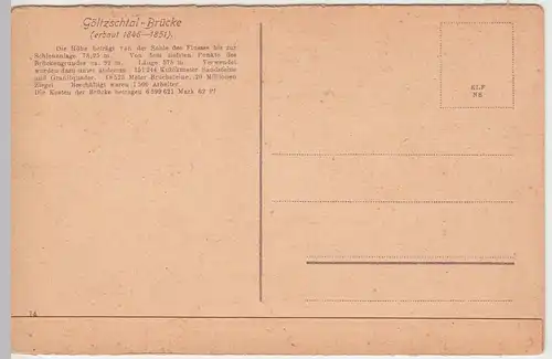 (46772) AK Göltzschtalbrücke b. Netzschkau, aus Leporello, vor 1945