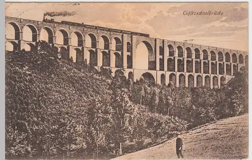 (46767) AK Göltzschtalbrücke b. Netzschkau, Feldpost 1914