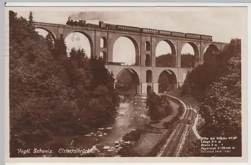 (46741) Foto AK Plauen-Jocketa, Elstertalbrücke, 1930er