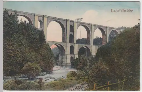 (46734) AK Plauen-Jocketa, Elstertalbrücke, 1921