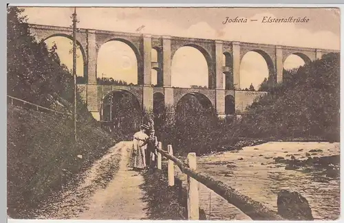 (46729) AK Plauen-Jocketa, Elstertalbrücke, 1916