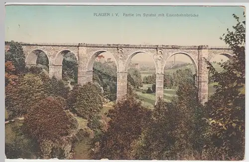 (46726) AK Plauen, Syratalbrücke, 1909