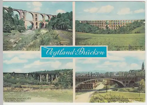 (46682) AK Vogtlandbrücken, Mehrbildkarte, 1962