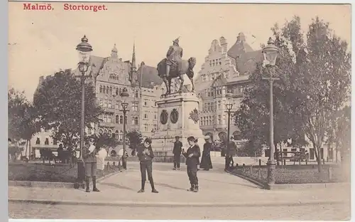 (46640) AK Malmö, Stortorget, 1909