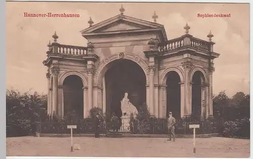 (46590) AK Hannover-Herrenhausen, Sophiendenkmal, vor 1945