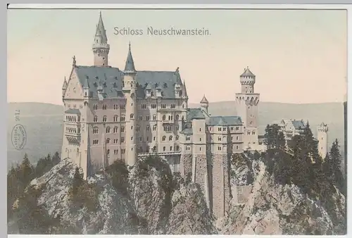 (46577) AK Hohenschwangau, Schloß Neuschwanstein, 1905