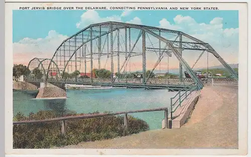 (46542) AK Port Jervis, Matamoras Bridge, 1932