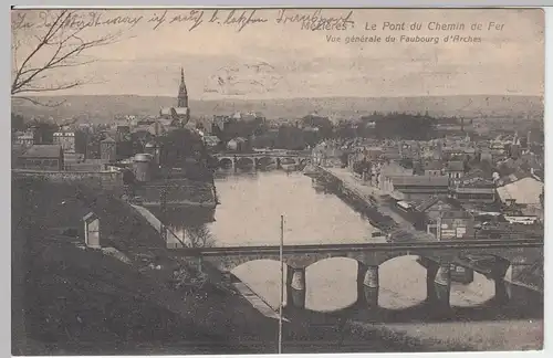 (46519) AK Charleville-Mézières, le pont du Chemin de Fer, Feldpost 1917