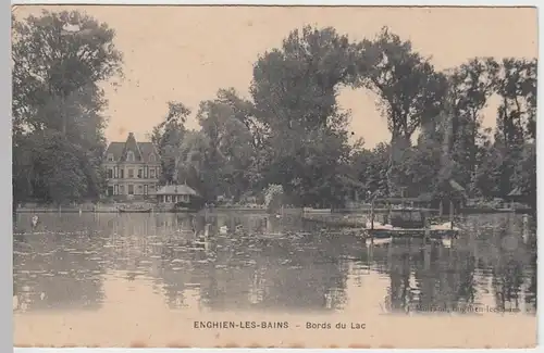 (46517) AK Enghien-Les-Bains, Bords du Lac, Feldpost 1915
