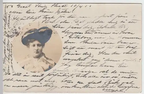 (46392) Foto AK Portrait einer Dame, 1903