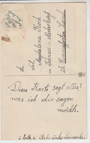 (46184) Foto AK Briefmarkensprache mit Mi 411 - 414, Paar im Herz, 1930er