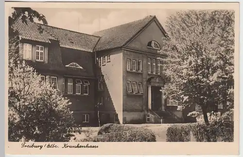 (46175) Foto AK Freiburg / Elbe, Krankenhaus, Jan. 1945