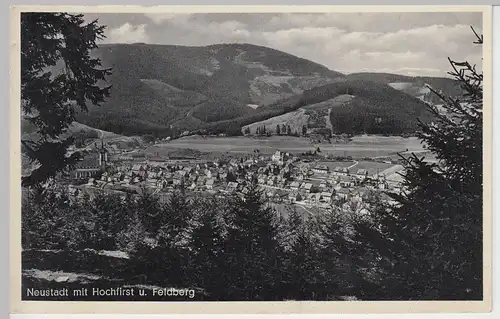 (46067) AK Neustadt (Schwarzwald), Totale m. Hochfirst u. Feldberg, 1939