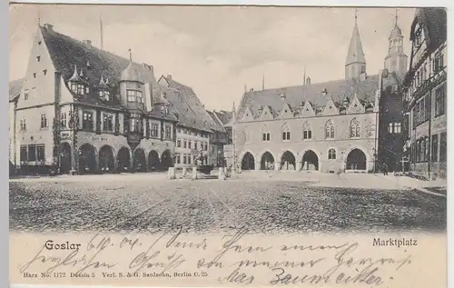 (46060) AK Goslar, Marktplatz, 1904