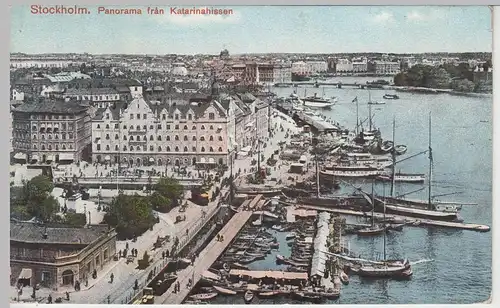 (46015) AK Stockholm, Panorama von Katarinahissen, 1920