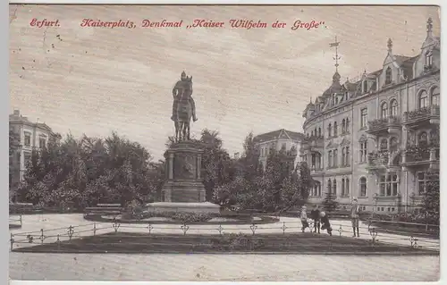 (45953) AK Erfurt, Kaiserplatz mit Denkmal, 1911