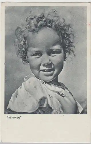 (45912) AK Mädchen-Portrait "Blondkopf", 1943