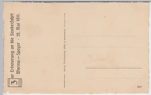 (45849) AK Worms, Lutherdenkmal, 1911