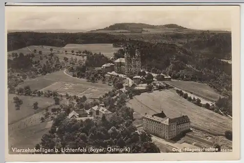 (45843) Foto AK Vierzehnheiligen b. Lichtenfels, Luftbild, 1938