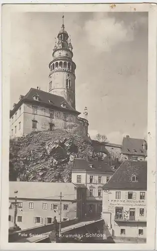 (45836) Foto AK Krummau, Cesky Krumlov, Schloß, 1939
