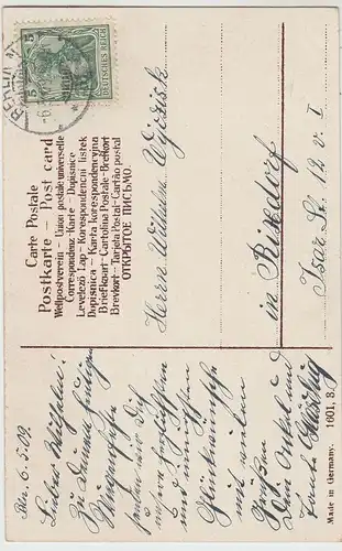 (45775) AK Geburtstag, Männerchor, Ständchen, 1909
