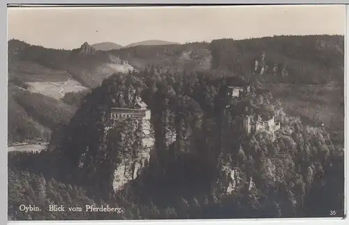 (45684) Foto AK Oybin, Blick vom Pferdeberg, 1920/30er