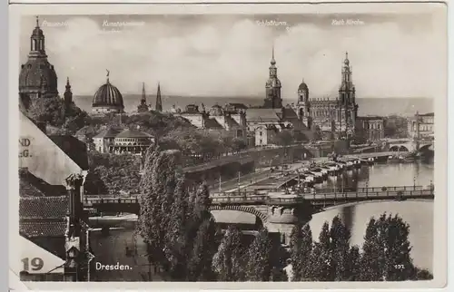 (45665) Foto AK Dresden, Panorama, 1933