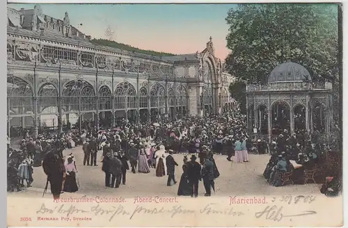 (45644) AK Marienbad, Marianske Lazne, Kreuzbrunnen-Kolonnade, 1904
