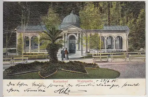 (45643) AK Marienbad, Marianske Lazne, Waldquelle, 1905