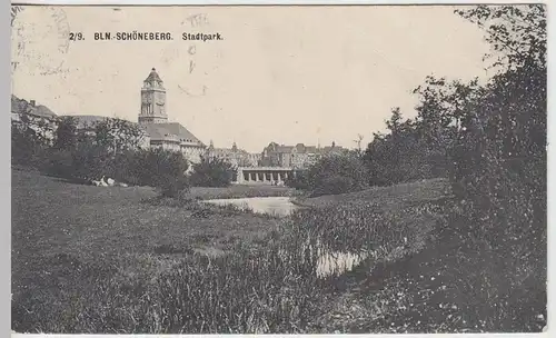 (45610) AK Berlin-Schöneberg, Stadtpark, 1916