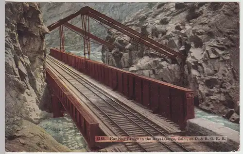 (45574) AK Royal George (Colorado), Hanging bridge, vor 1945
