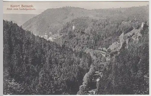 (45546) AK Bad Berneck, Blick vom Ludwigsfelsen, vor 1945