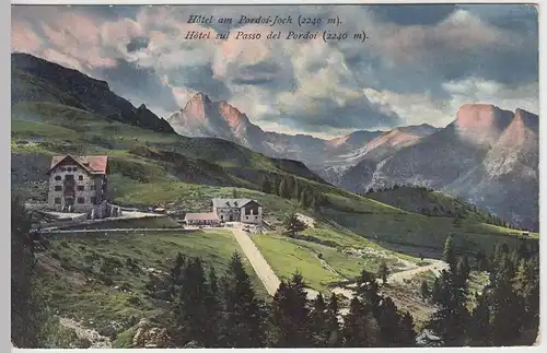 (45525) AK Pordoi-Joch, Hotel, vor 1945