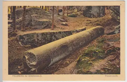 (45516) AK Felsberg im Odenwald, Riesensäule, vor 1945