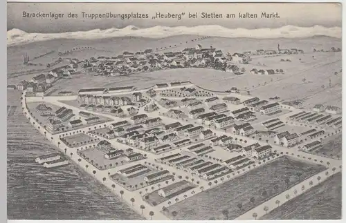 (45495) AK Truppenübungsplatz Heuberg, Barackenlager, 1916