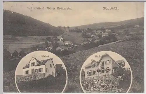 (45494) AK Solbach, Villen, Schlachtfeld Oberes Breuschtal, 1915
