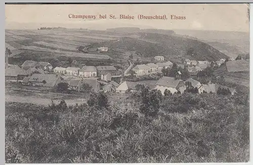 (45485) AK Champenay bei St. Blaise (Breuschtal), Feldpost 1916