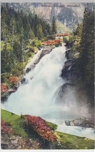 (45470) AK Mittlerer Krimmler Wasserfall, vor 1945