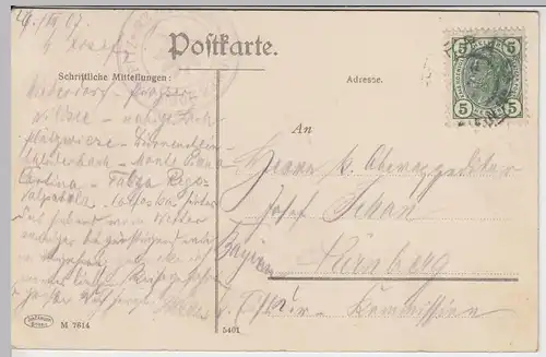 (45458) AK Grödner Joch gegen Kreuz-Kofel, 1907