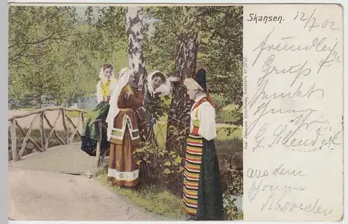 (45409) AK Schwedische Trachten, Frauen >Skansen