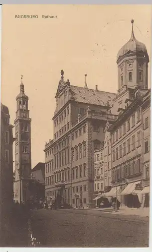 (45321) AK Augsburg, Rathaus, 1909