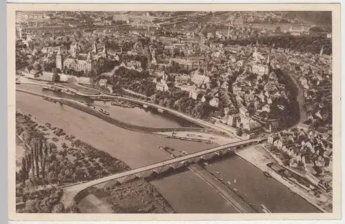 (45201) AK Ganzsache Aschaffenburg, Luftbild, 1935